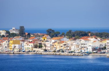 Deniz Kenti. Messina, Sicilya, İtalya. Güneşli Sabah.