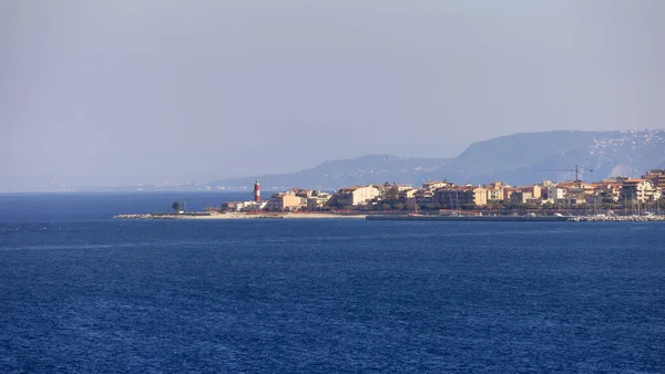 Ciudad Junto Mar Messina Villa San Giovanni Italia Mañana Soleada —  Fotos de Stock