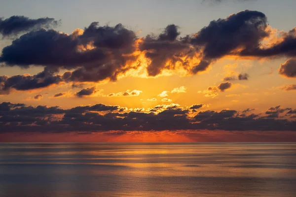 Драматичне Кольорове Небо Над Середземним Морем Abstract Red Sky Походження — стокове фото