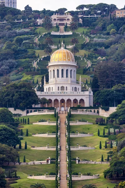 Jardines Bahai Haifa Israel Buenos Días Sunrise Atracción Turística — Foto de Stock