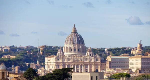 Starý Historický Katolický Kostel Římě Itálie Letecký Pohled Mraky Oblohy — Stock fotografie