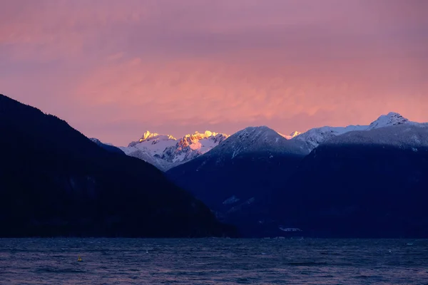 Canadian Mountain Landscape Nature Background Howe Sound Vancouver Squamish Canada — Stock Photo, Image