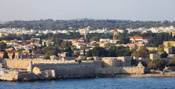 Historic Old Town City Mediterranean Sea Rhodes Greece — Stock Photo, Image