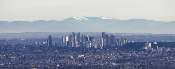 Metrotown City Viewed Cypress Lookout Sunny Winter Day Vancouver British — Stock Photo, Image