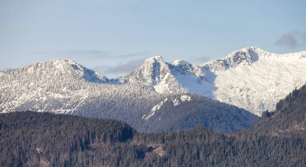Canadian Mountain Landscape Nature Background Sunny Winter Day Howe Sound — Stock Photo, Image