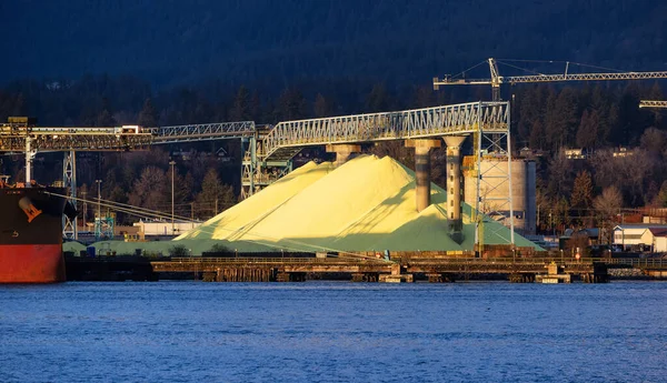 Sulphur Industrial Site City North Vancouver British Columbia Canada — Stock Photo, Image
