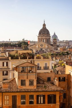 Buildings in Downtown City of Rome, Italy. Sunny Fall Season day.