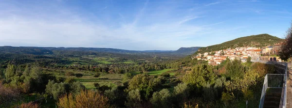 Small Town Countryside Montresta Sardinia Italy Sunny Fall Season Day — Zdjęcie stockowe