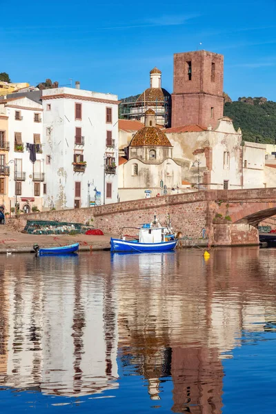 River Homes Apartments Touristic Town Bosa Sardinia Italy Sunny Fall — Photo