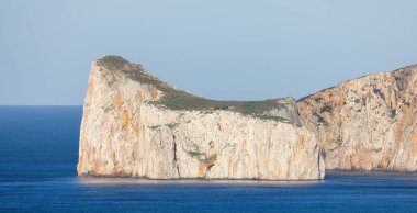 Rocky Cliffs on the Sea Coast. Sardinia, Italy. Nature Background