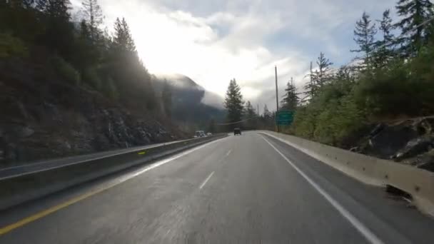 Vancouver British Columbia Canada February 2023 Driving Sea Sky Highway — Stock Video