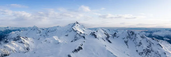 Ilmapanoraamanäkymät Kanadan Vuoristomaisemaan Squamish Brittiläinen Kolumbia Kanada Luonnon Tausta Panorama — kuvapankkivalokuva