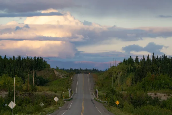 Scenic Road Canadian Nature Mountain Landscape Fall Season Inglés Tomado —  Fotos de Stock