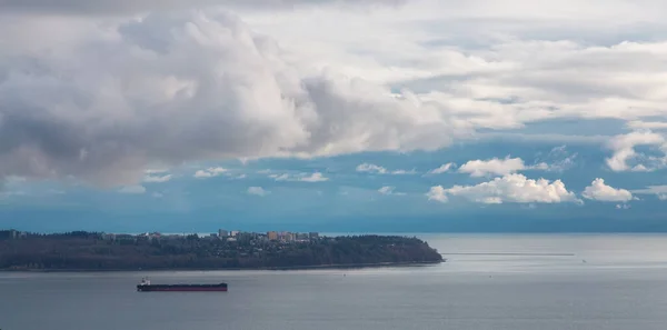 Красочное Облачное Небо Западном Побережье Тихого Океана Облачный Фон Ванкувер — стоковое фото