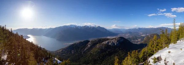Chief Mountain View Cima Squamish Canadá Paisagem Natural Canadense Fundo — Fotografia de Stock