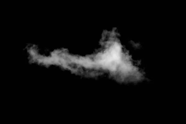 Weiße Wolke Isoliert Auf Schwarzem Hintergrund Gut Für Die Schaffung — Stockfoto