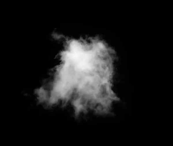 White Cloud Isolated Black Background Good Atmosphere Creation Composition — Stock Photo, Image