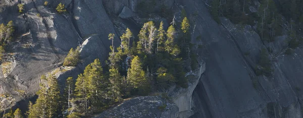 Falésias Rochosas Chief Mountain Squamish Canadá Fundo Natureza Dia Ensolarado — Fotografia de Stock