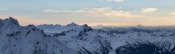 Kanadyjski Krajobraz Górski Aerial Nature Tło Blisko Whister Squamish Kolumbia — Zdjęcie stockowe