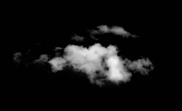 白云与黑色背景隔离 有利于大气的创造和组成 — 图库照片