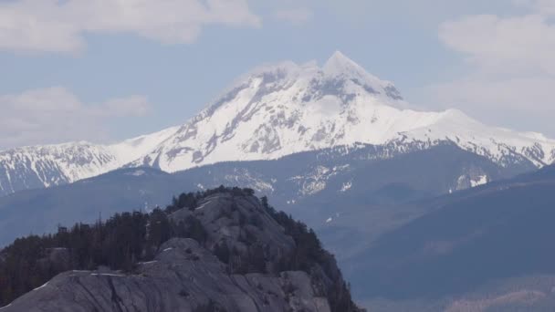 Chief Mountain View Von Oben Squamish Kanada Hintergrund Der Kanadischen — Stockvideo