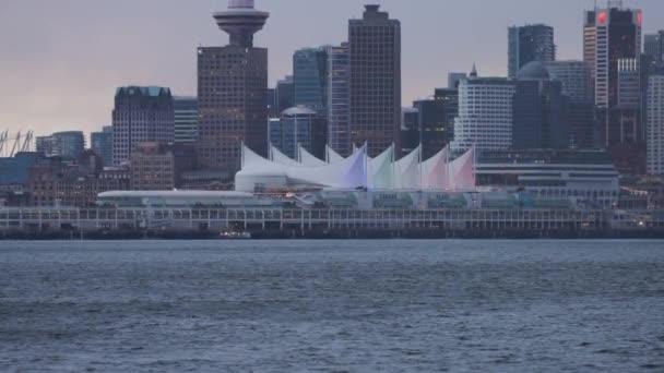 Vancouver British Columbia Kanada März 2023 Canada Place City Skyline — Stockvideo