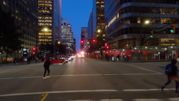 Vancouver British Columbia Canada February 2023 Fire Truck Lights Driving — Stock Video