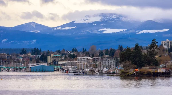Marina Otthonok Csendes Óceán Partján Nanaimo Vancouver Island Brit Columbia — Stock Fotó