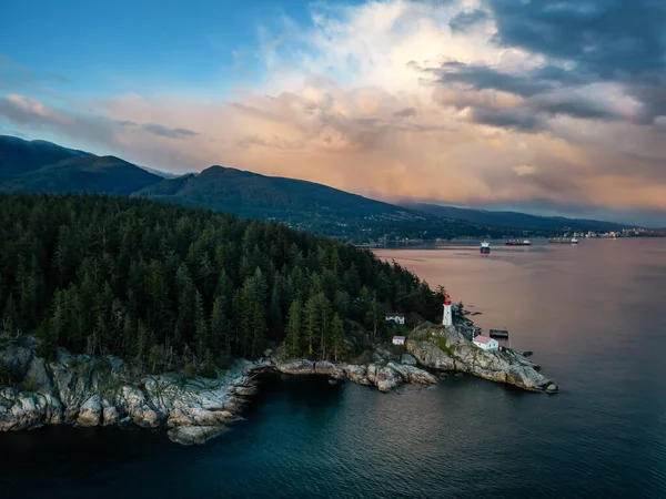 Lighthouse Park West Vancouver Columbia Britannica Canada Sfondo Aereo Sunny — Foto Stock