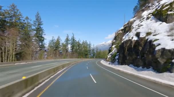 Conduciendo Por Sea Sky Highway Entre Vancouver Squamish Columbia Británica — Vídeos de Stock