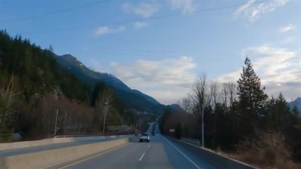 Howe Sound Kolumbia Brytyjska Kanada Jazda Morzu Sky Highway Zachodnim — Wideo stockowe