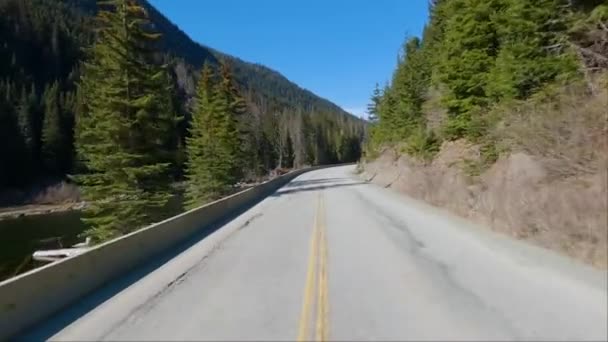 Duffey Lake Road Lillooet Pemberton Canada British Columbia 이르기까지 풍경의 — 비디오