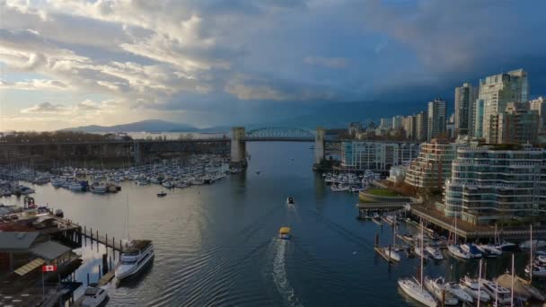 Centrum Vancouveru Britská Kolumbie Kanada Dubna 2023 Marina Granville Island — Stock video