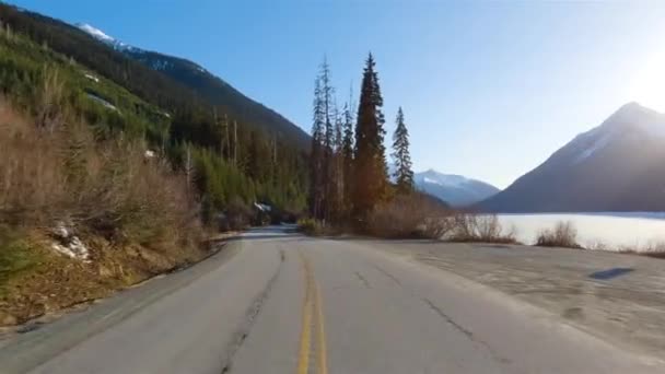 Duffey Lake Yolu Lillooet Tan Pemberton British Columbia Kanada Dağ — Stok video