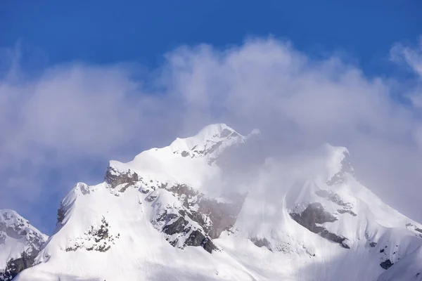 Sky Pilot Mountain Pokrytá Sněhem Kanadské Krajina Příroda Pozadí Dlaždicové — Stock fotografie