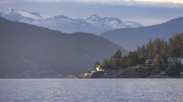 Horseshoe Bay Kanadskou Horskou Krajinou Pozadí West Vancouver Britská Kolumbie — Stock fotografie