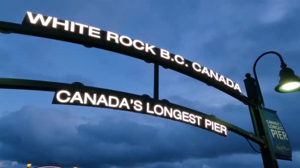 White Rock Greater Vancouver Canadá Abril 2023 White Rock Pier — Vídeos de Stock