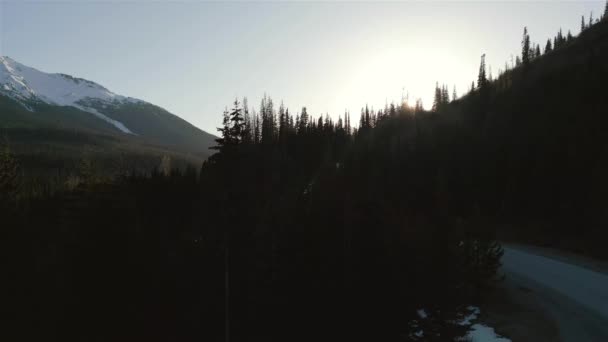공중에서 내려다본 호수가 에서부터 릴리퍼트에서 캐나다 브리티시컬럼비아주 펨버턴 까지의 풍경의 — 비디오