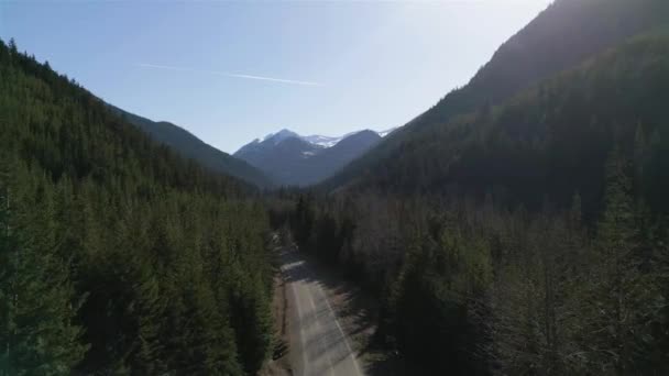 Vista Aérea Duffey Lake Road Desde Lillooet Pemberton Columbia Británica — Vídeos de Stock