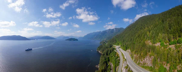Carretera Mar Cielo Con Paisaje Montaña Costa Del Océano Pacífico — Foto de Stock