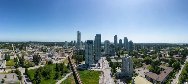 Residential Homes Buildings Surrey Central Vancouver British Columbia Canada Aerial — Stock Photo, Image