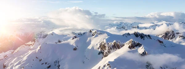 Aerial Panoramic View Canadian Mountain Landscape Squamish British Columbia Canada — Stock Photo, Image