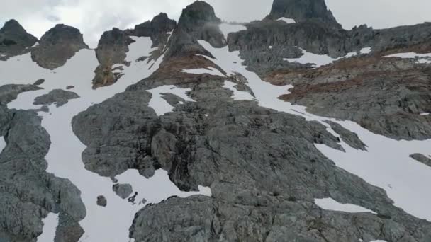 Picchi Montuosi Nel Paesaggio Canadese Vista Aerea Columbia Britannica Canada — Video Stock