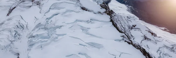 Льодовик Вершині Гори Американський Пейзажний Фон Природи Вид Повітря Гору — стокове фото