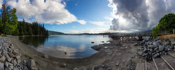 Wooden Pier Pacific Ocean Coast City Park Belcarra Vancouver Canada — Stock Photo, Image