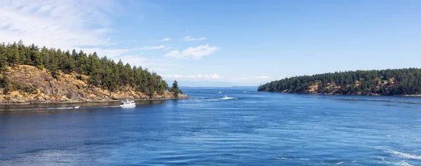 Canadian Landscape Ocean Mountains Summer Season Gulf Islands Vancouver Island — Stockfoto