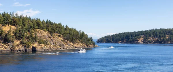 Canadian Landscape Ocean Mountains Summer Season Gulf Islands Vancouver Island — Foto Stock