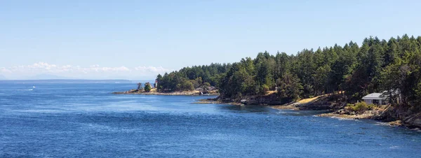 Canadian Landscape Ocean Mountains Summer Season Gulf Islands Vancouver Island — Stock Photo, Image