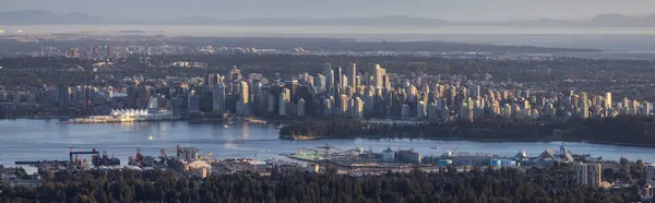 Downtown Vancouver British Columbia Kanada Stilla Havets Västkust Solig Kväll — Stockfoto