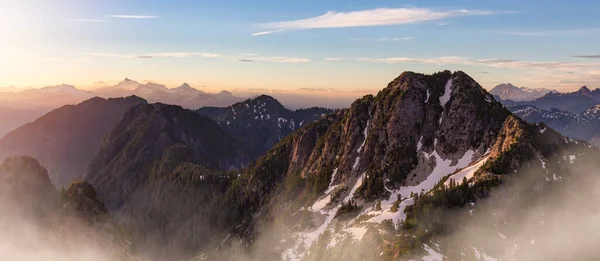 Canadian Mountain Aerial Landscape Natur Hintergrundpanorama British Columbia Kanada Garibaldi — Stockfoto
